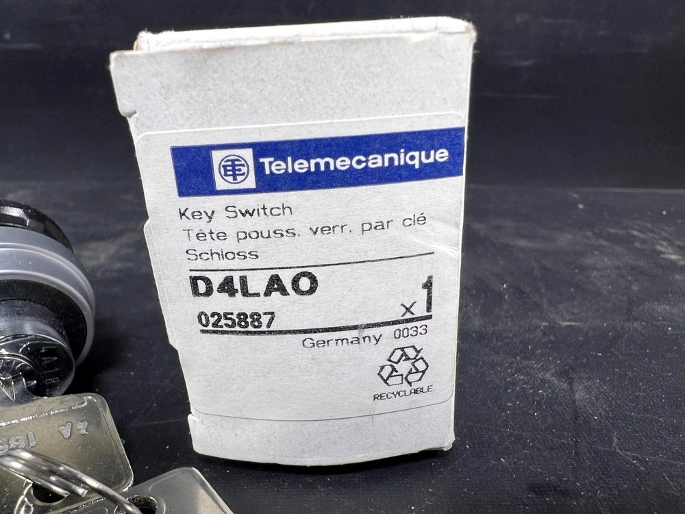 Telemecanique D4LAO, Key Switch, 025887