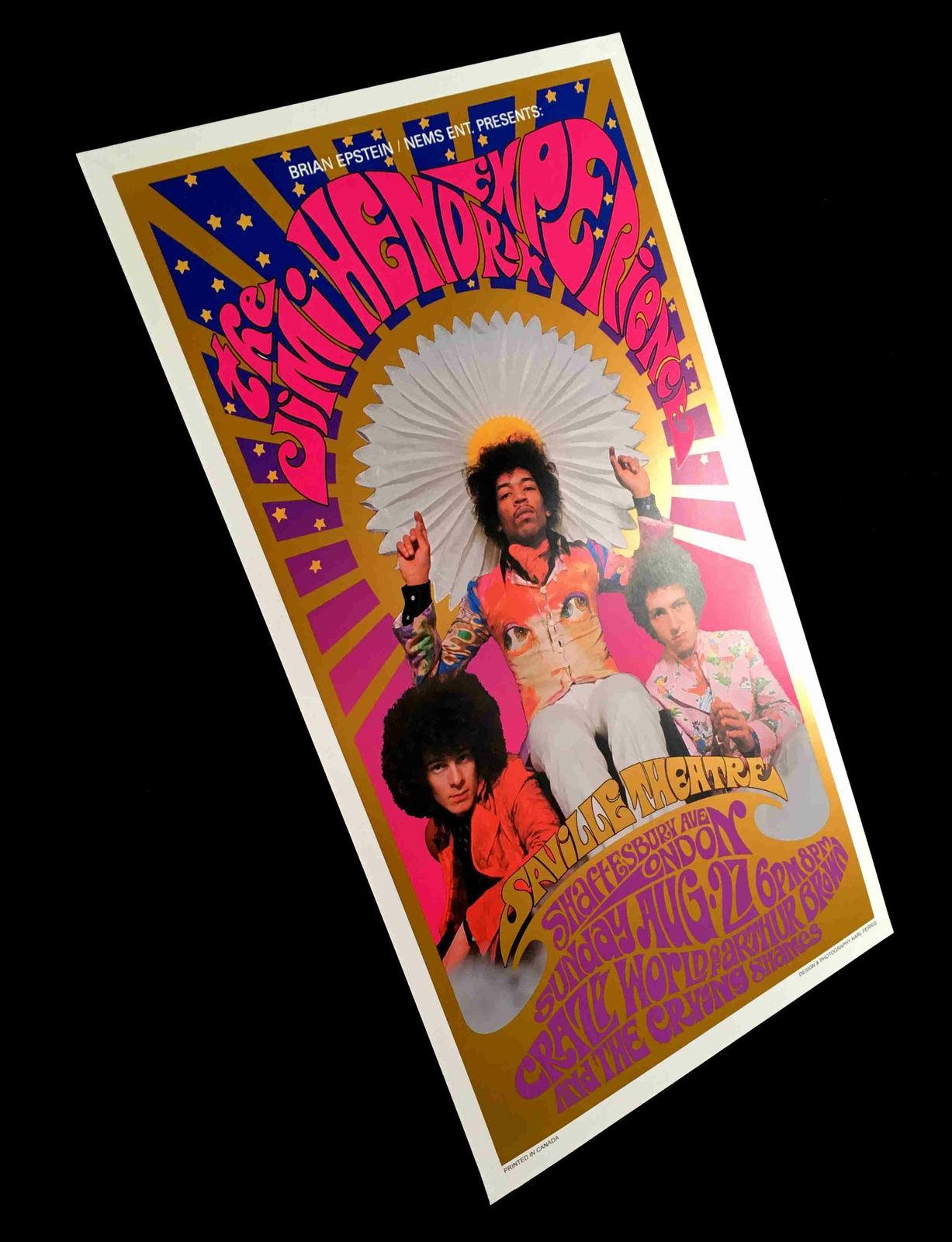 Jimi Hendrix Experience Poster for 1967 Saville Theater Performance Karl Ferris