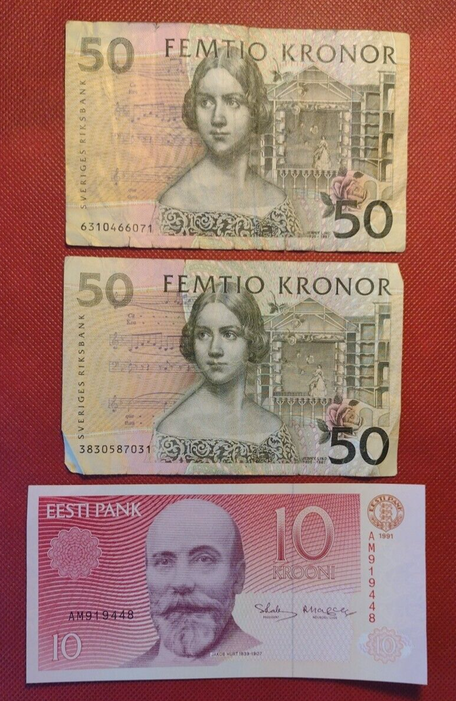 Sweden & Estonia Banknotes (B150)