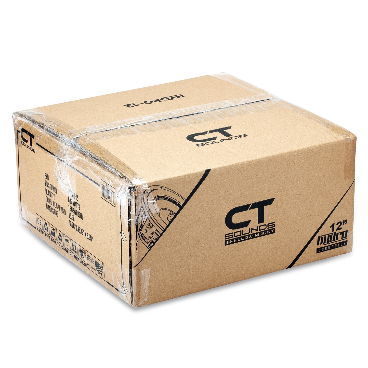 CT Sounds Hydro 12" 1000 Watt Dual 2-Ohm Shallow Mount Car Subwoofer