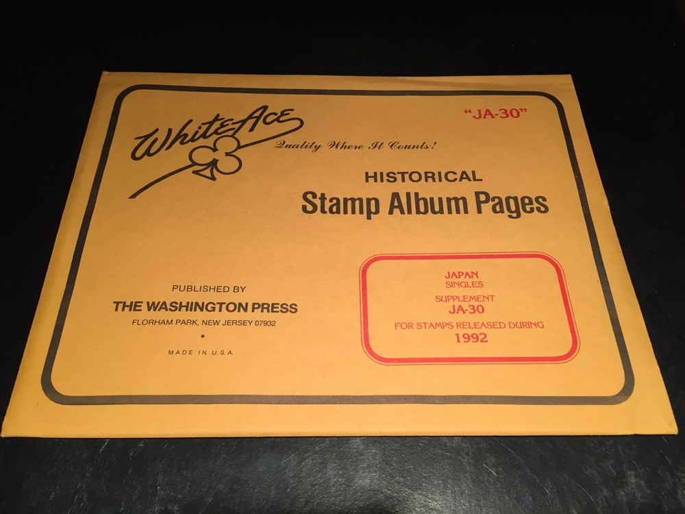 New White Ace Stamp Supplement Pages   Japan JA-30 - 1992