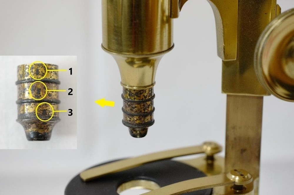 Antique Microscope No. 12: Simon Plössl's "Achromatic" Microscope Height 34 cm