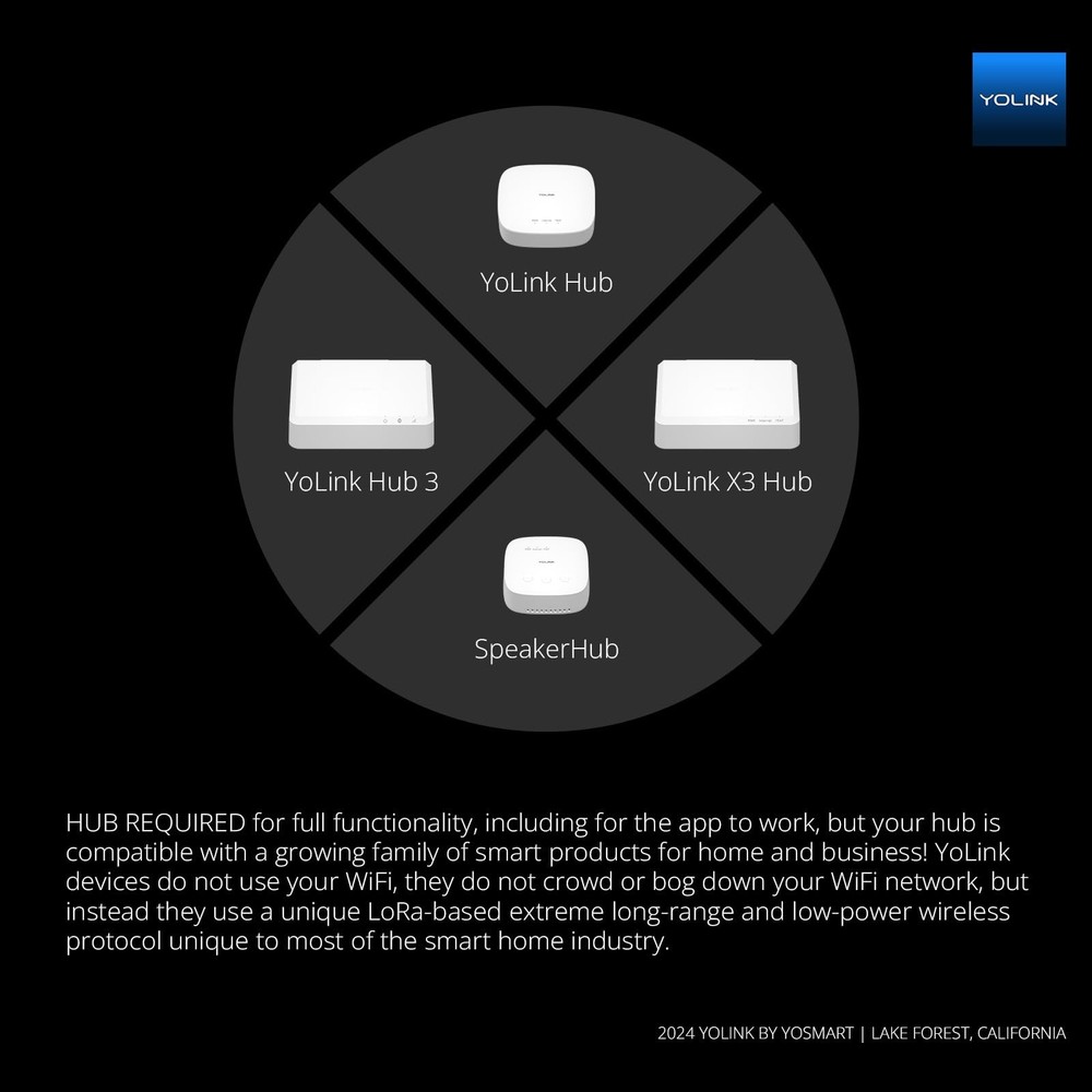 YoLink Smart Wireless Temperature & Humidity Sensor, Wide Temp Range white