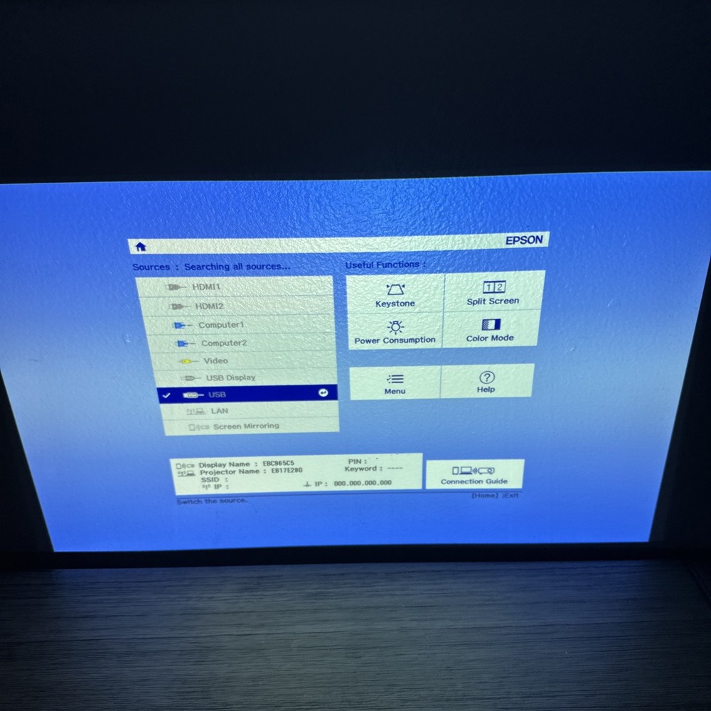 Epson Powerlite 2247U 3LCD Projector, tested and working perfect