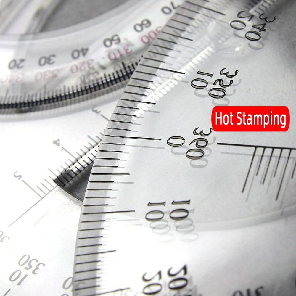 360 Degree Protractor Ruler, 6 Inch, Round Circle Protractor for Math Geometry