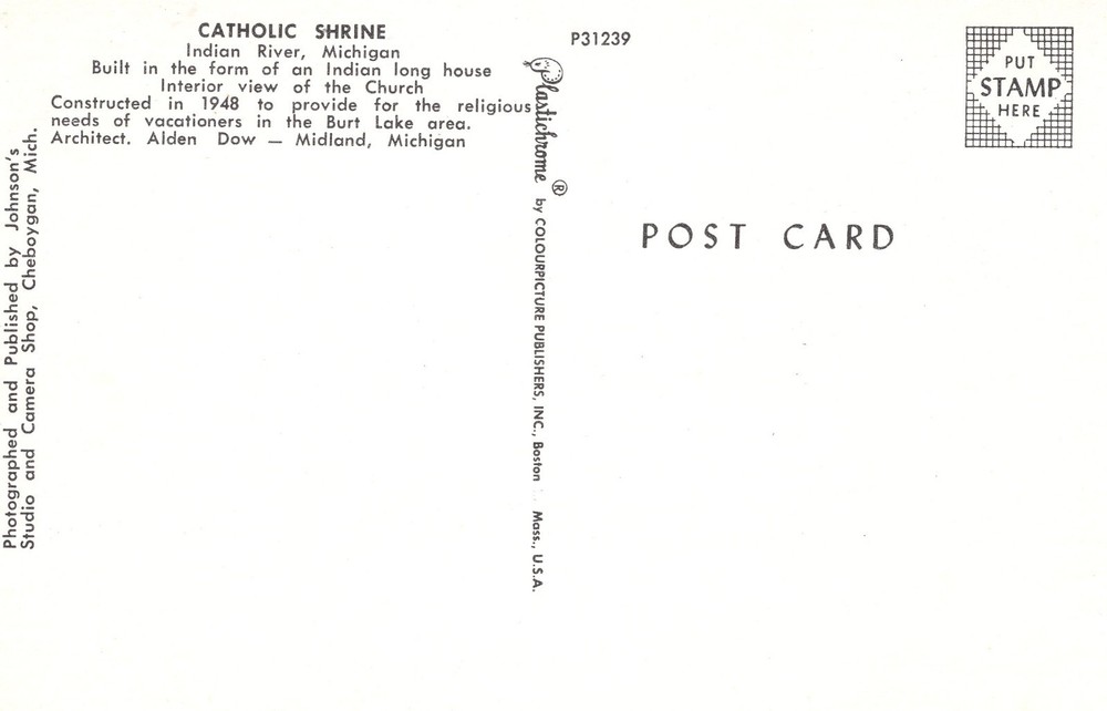 CATHOLIC SHRINE, INDIAN RIVER, MI - PC6802