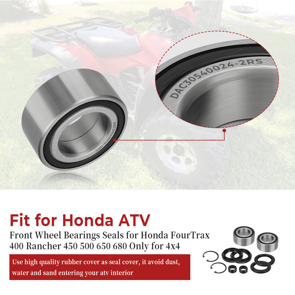 Front Wheel Bearings & Seals for Honda Foreman 450 TRX450 TRX450FE/FM/ES/S 98-04