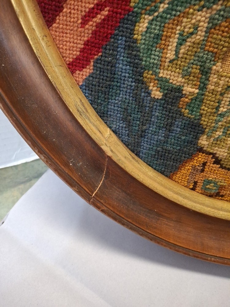 Young Boy Needlepoint by JB Greuze in Frame