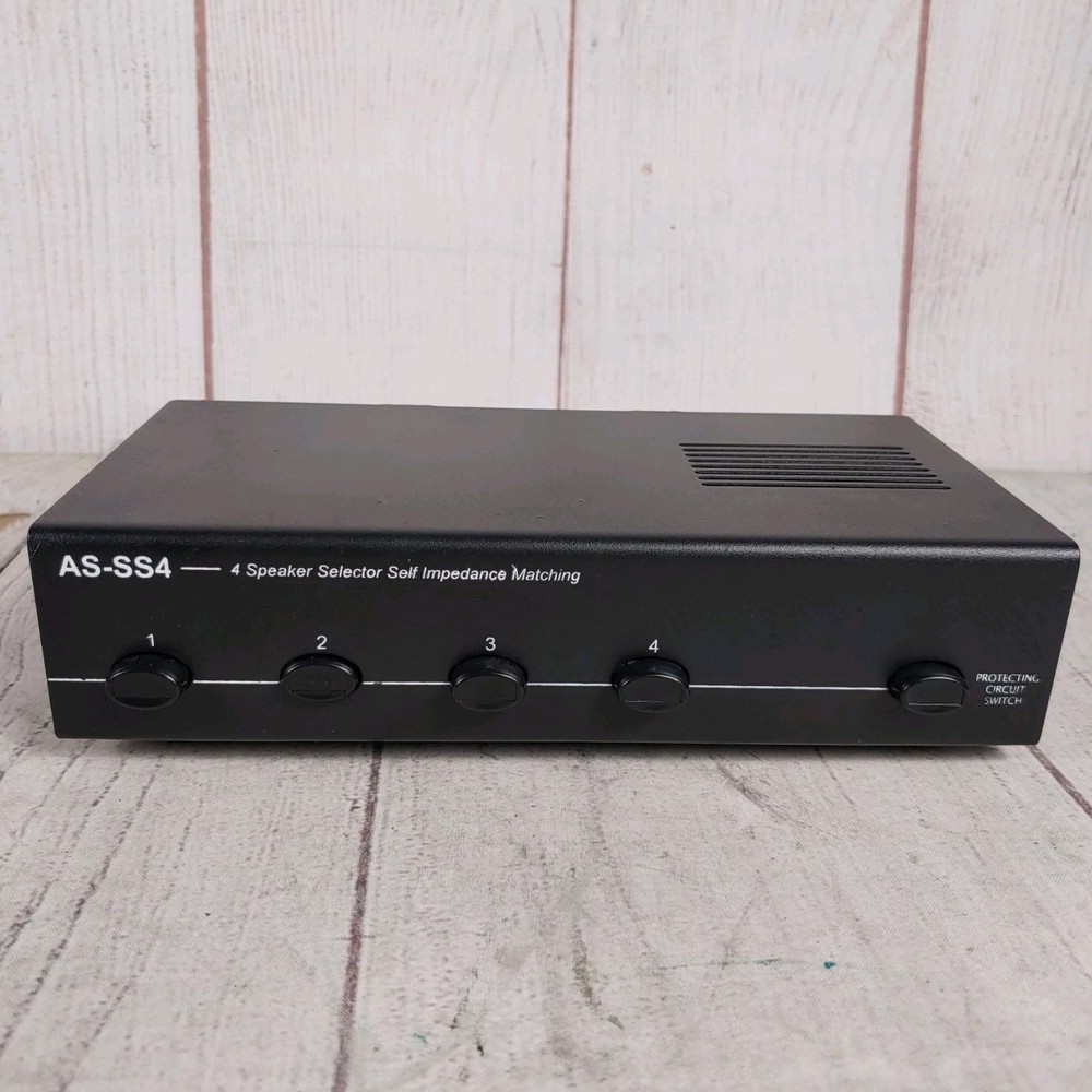 SS4 / 4-Zone Impedance Stereo Matching Speaker Selector Switch - AS-SS4 TESTED