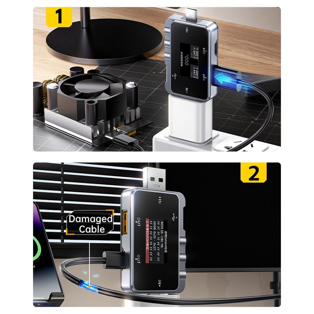 FNAC 28 USB Voltage Meter with Fast Charging Protocol Detection Features