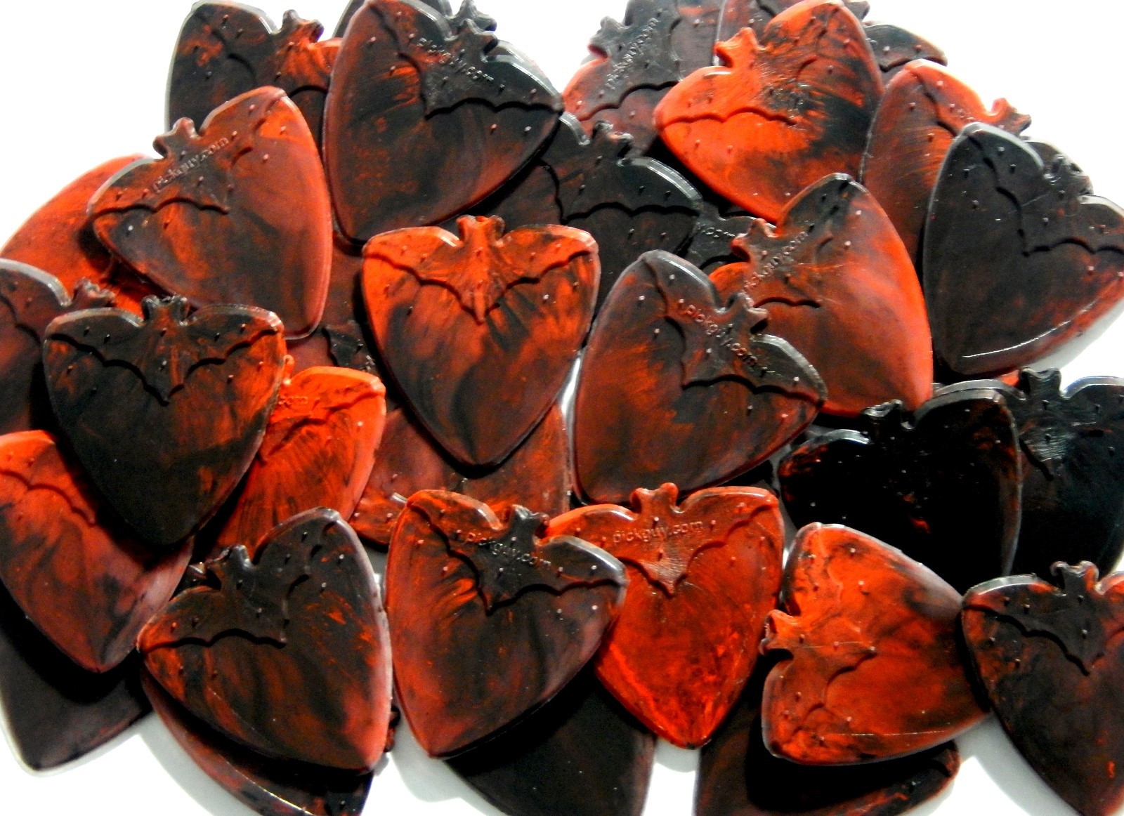 12 pk BLOODY BAT Guitar Picks with TIN, .88mm GRIP by PICK GUY Pics Plectrums