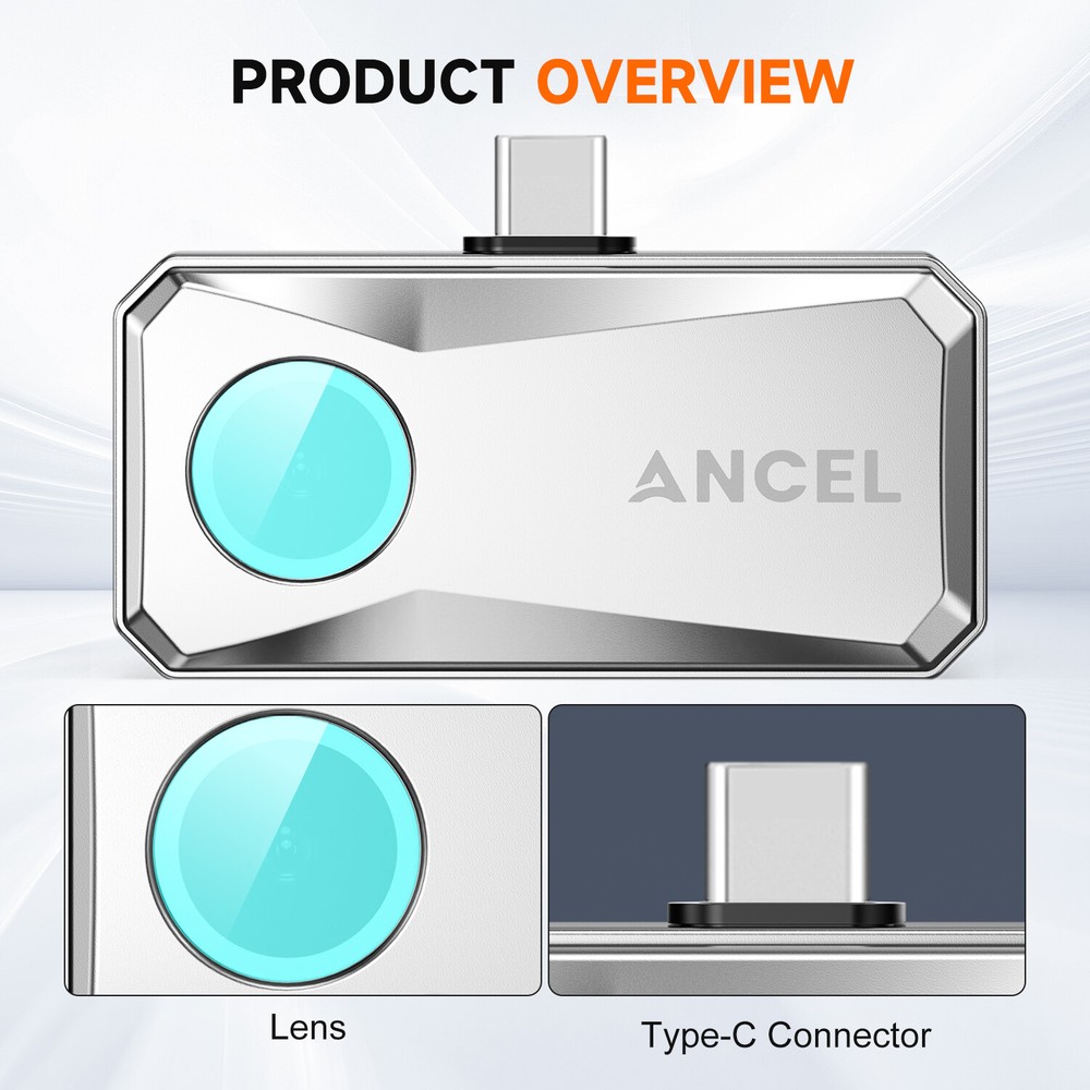 ANCEL High Resolution Thermal Camera for Android Optimized Temperature Accuracy
