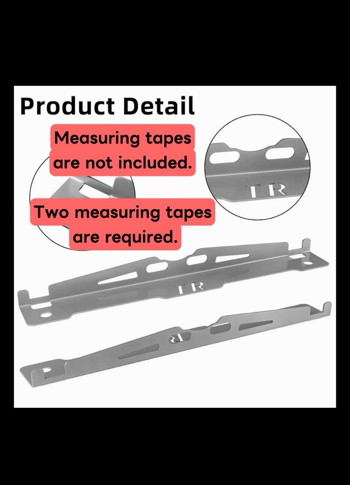 Toe Alignment Tool Plates with 2 Tape Measures, Car Wheel Alignment Gauge Set