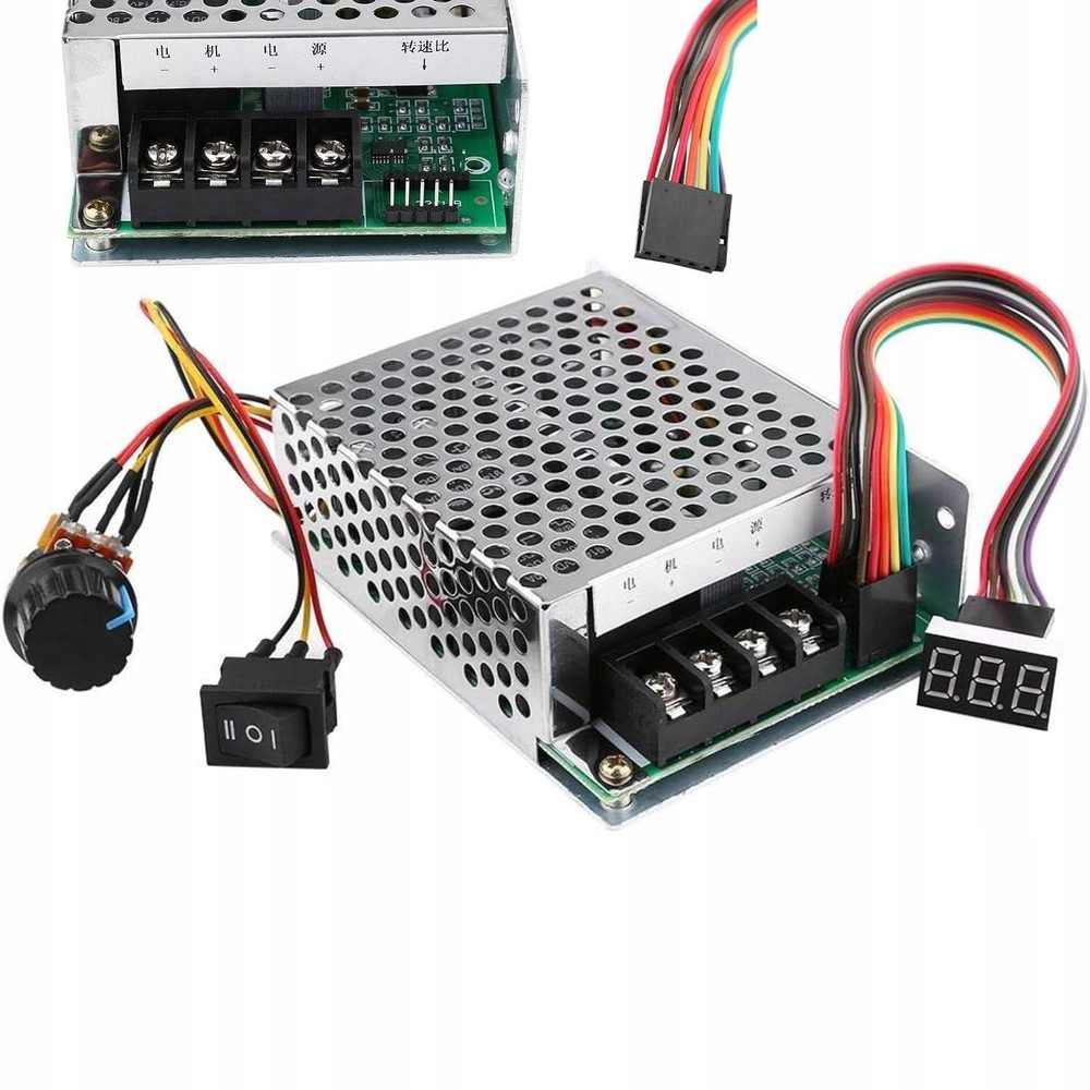 Powerful 10-50V PWM Motor Controller with Display, 2000W, 40A for DC Devices