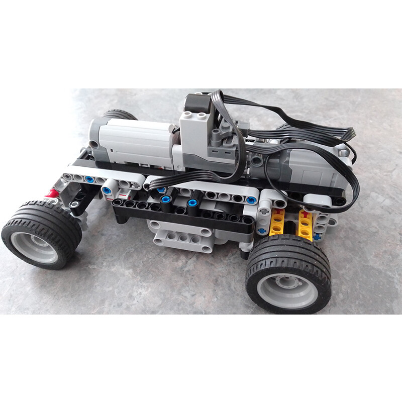 Variable Speed Car Chassis Mechanical Puzzle MOC Electric Remote Control Model