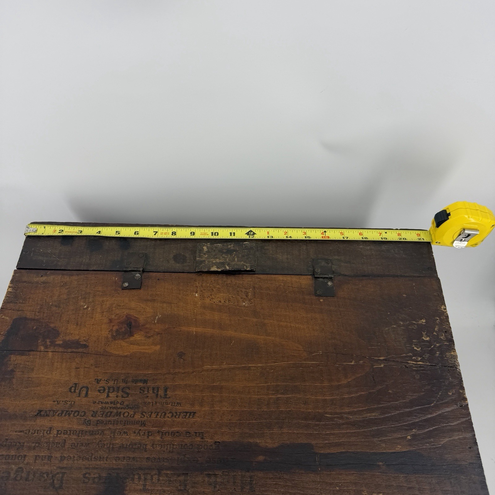 Vintage Hercules Powder Company Explosives Wood Crate Wheels Storage Box Decor