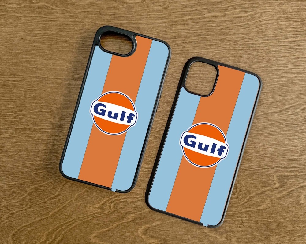 Gulf Retro Logo iPhone 2D Rubber Case
