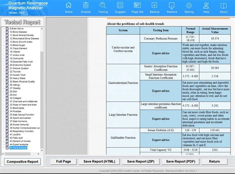 Sector Version Quantum Analyzer with Multi Therapy Device in 1 Magnetic Analyzer