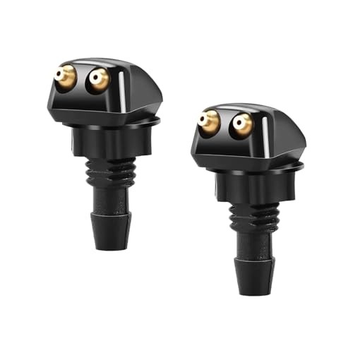 2 PCS Front Windshield Washer Nozzles, Double-Hole Car Front Windshield Washer