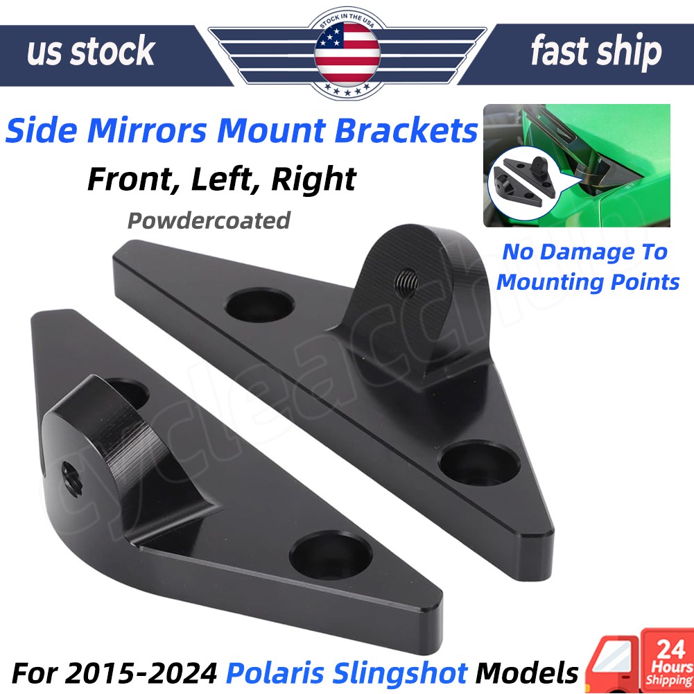 For Polaris Slingshot S SL Left & Right Side Mirrors Mount Brackets Aluminum US