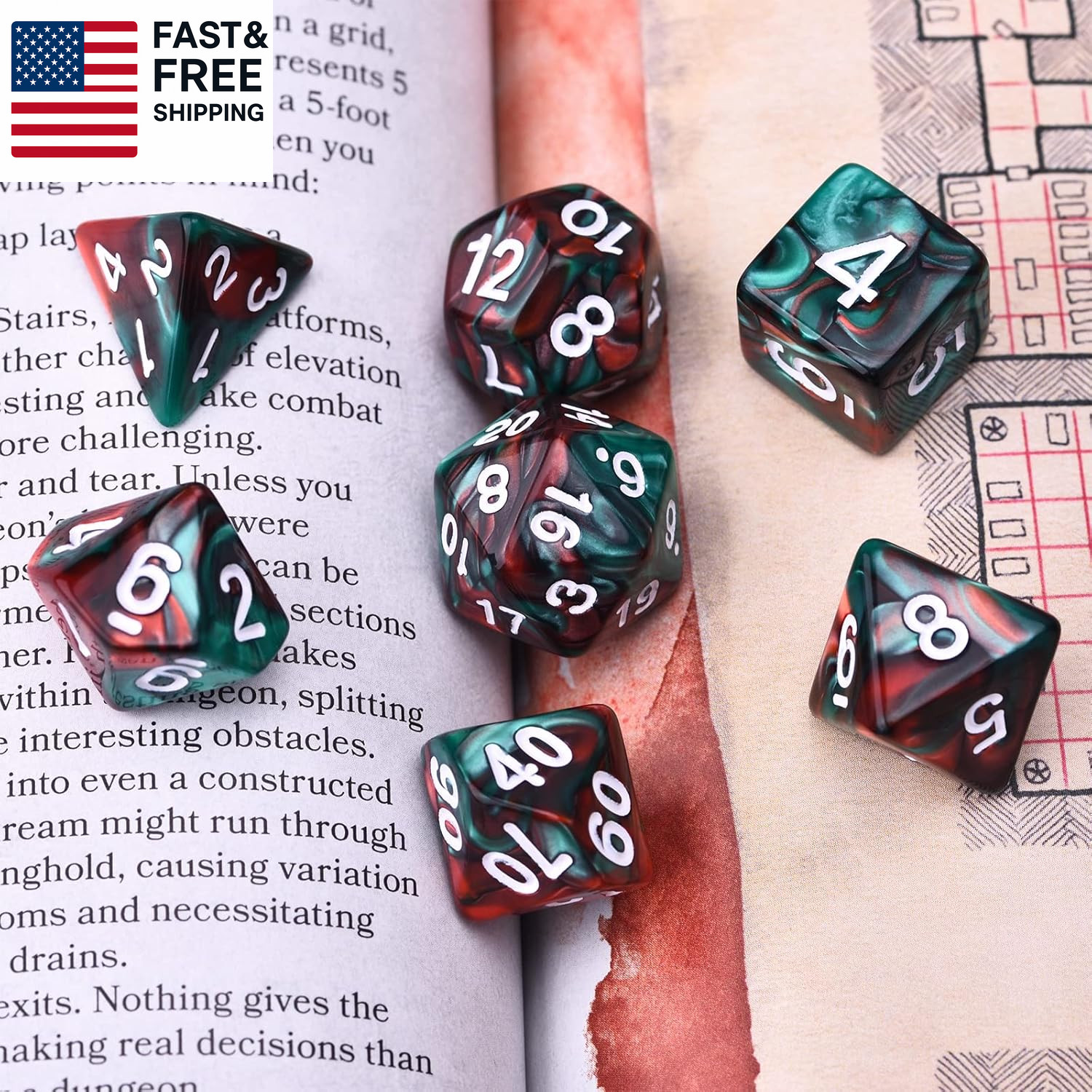 DND RPG Dice Sets 30 X 7 Polyhedral Dice (210Pcs) for Dungeons and Dragons Tabl