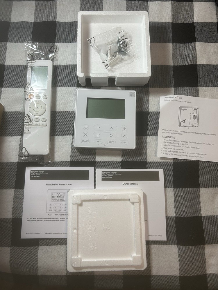 Carrier KSACN1001AAA Wired Remote Controller for Ductless Systems New