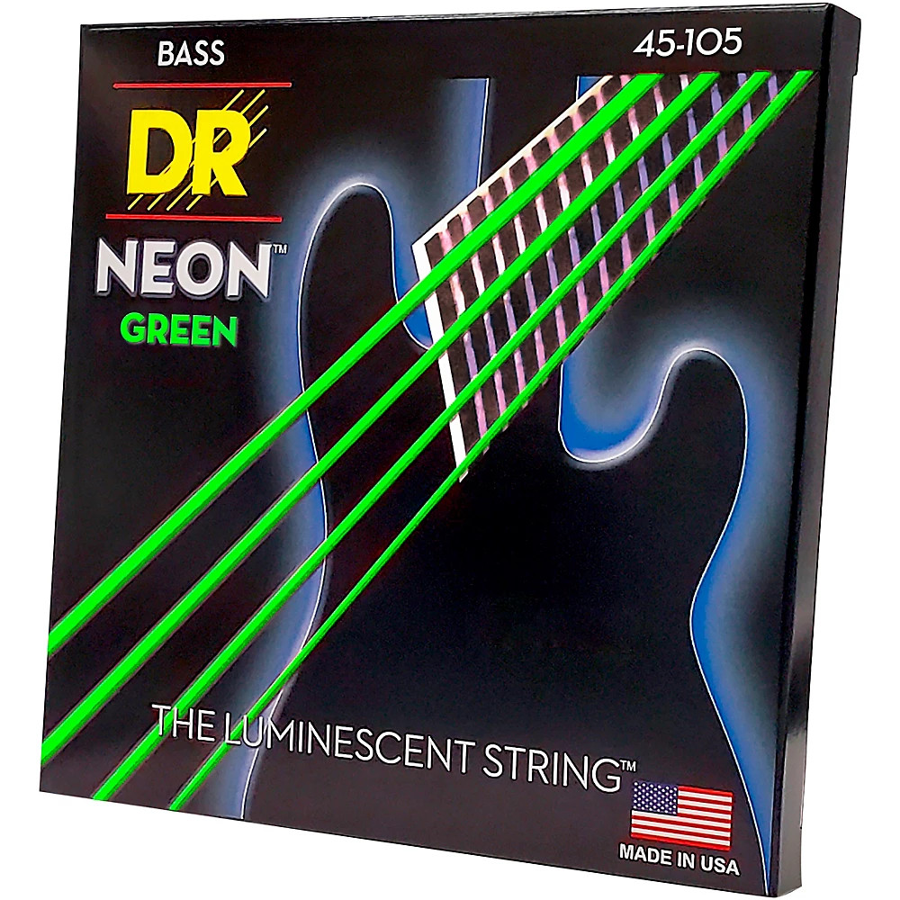DR Strings Neon Green Medium 4 String Bass Strings