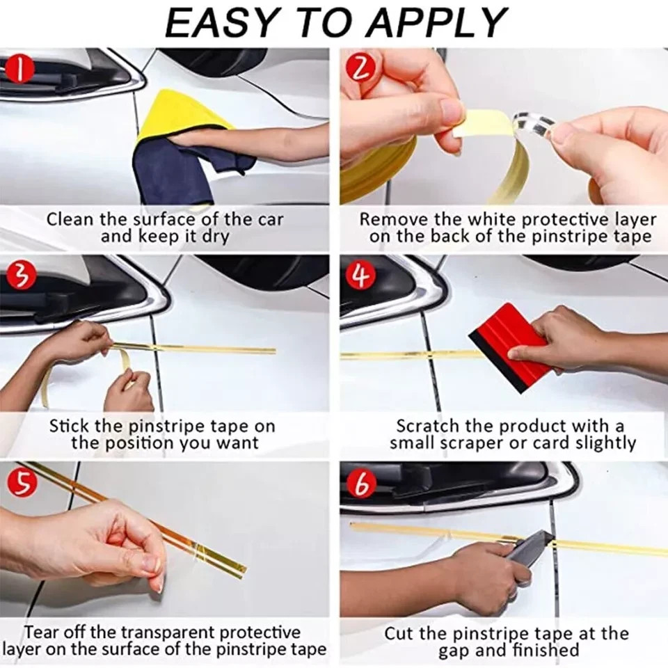 2 Rolls Pin Striping Tape for Cars,32 ft Automotive Pinstriping Tape,Vinyl