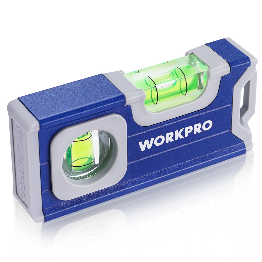 WORKPRO Small Level with 2 Bubble 90°/180° 4-1/2" Mini Level Tool Magnetic Level