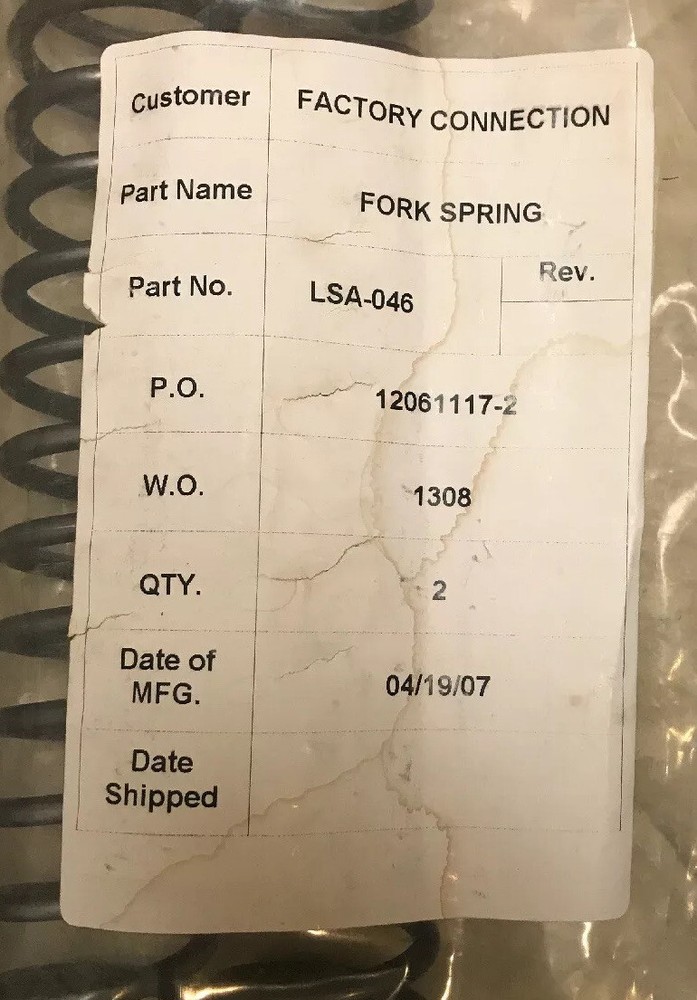 Factory Connection LSA-046 Fork Springs .46 kg
