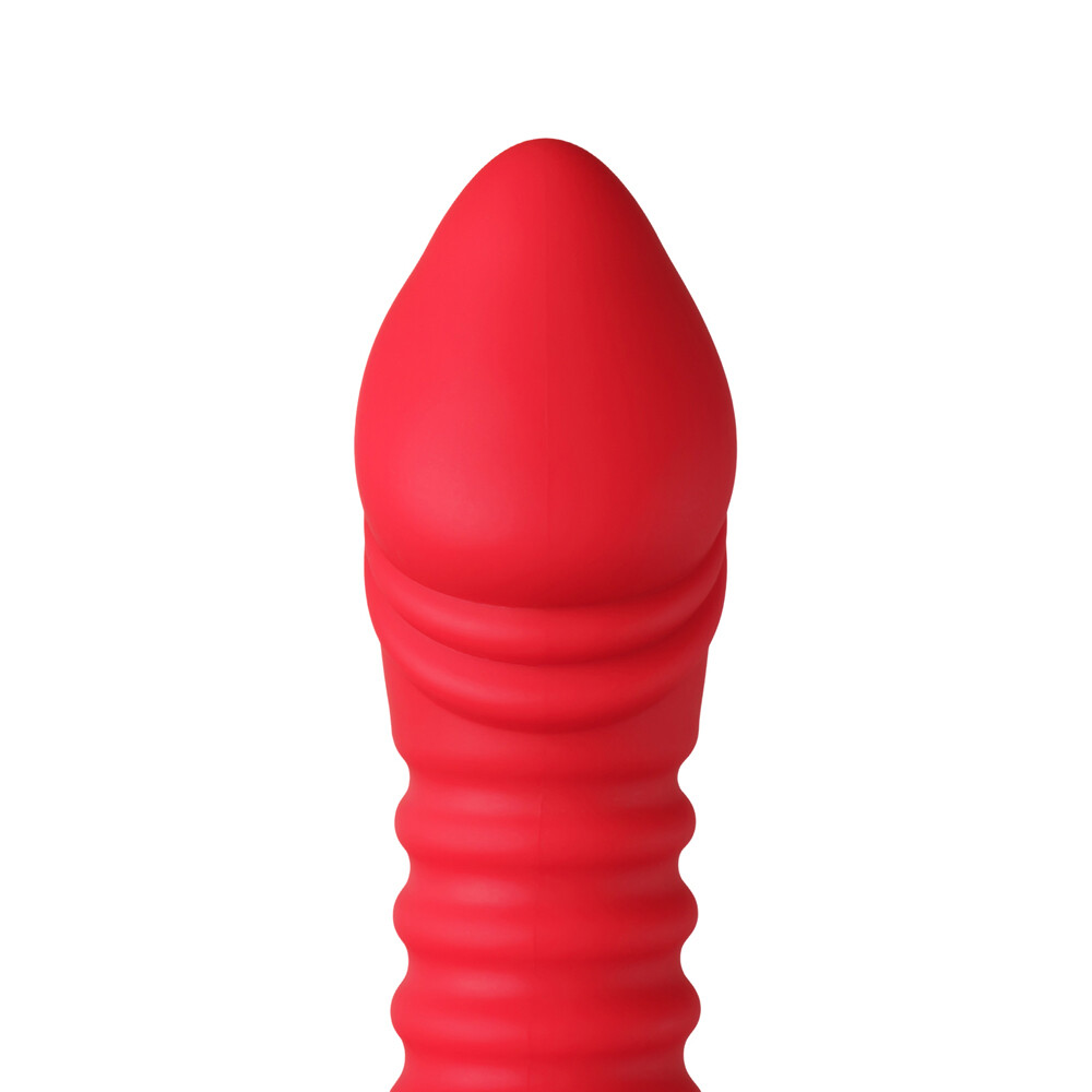 Rechargeable Silicone Thrusting & Sucking Rabbit Vibrator Loop Handle 12 Speed