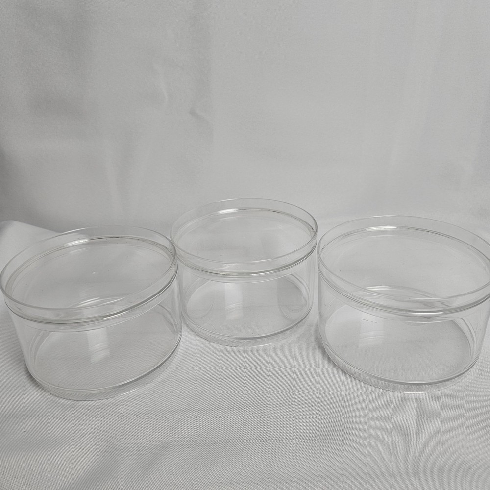 Clear Makeup Stackable Acrylic 3 Tier Cosmetic Storage Containers Stackable