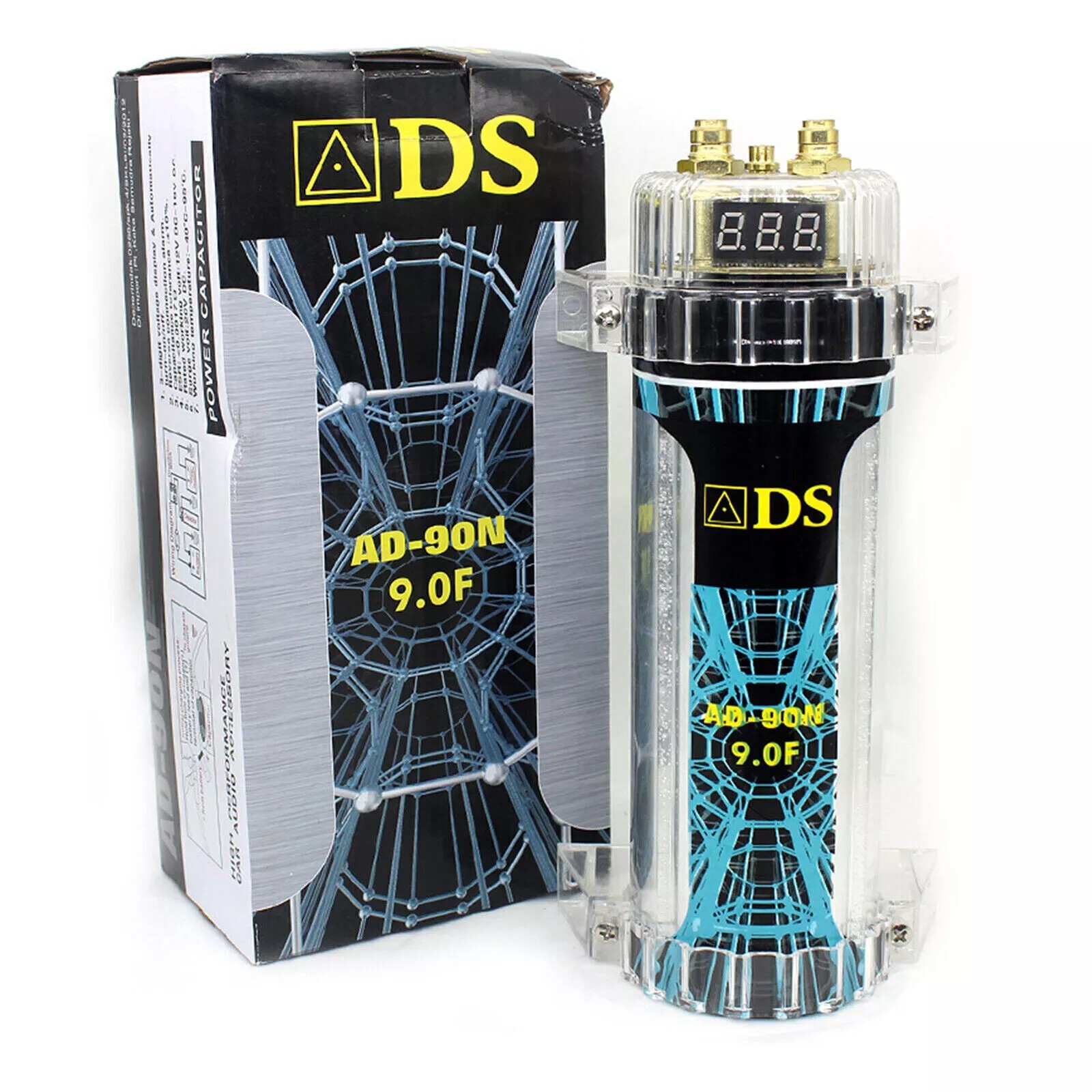 9.0 Farad Digital Capacitor,Car Audio Capacitor-10000W Peak,Protection for Amp