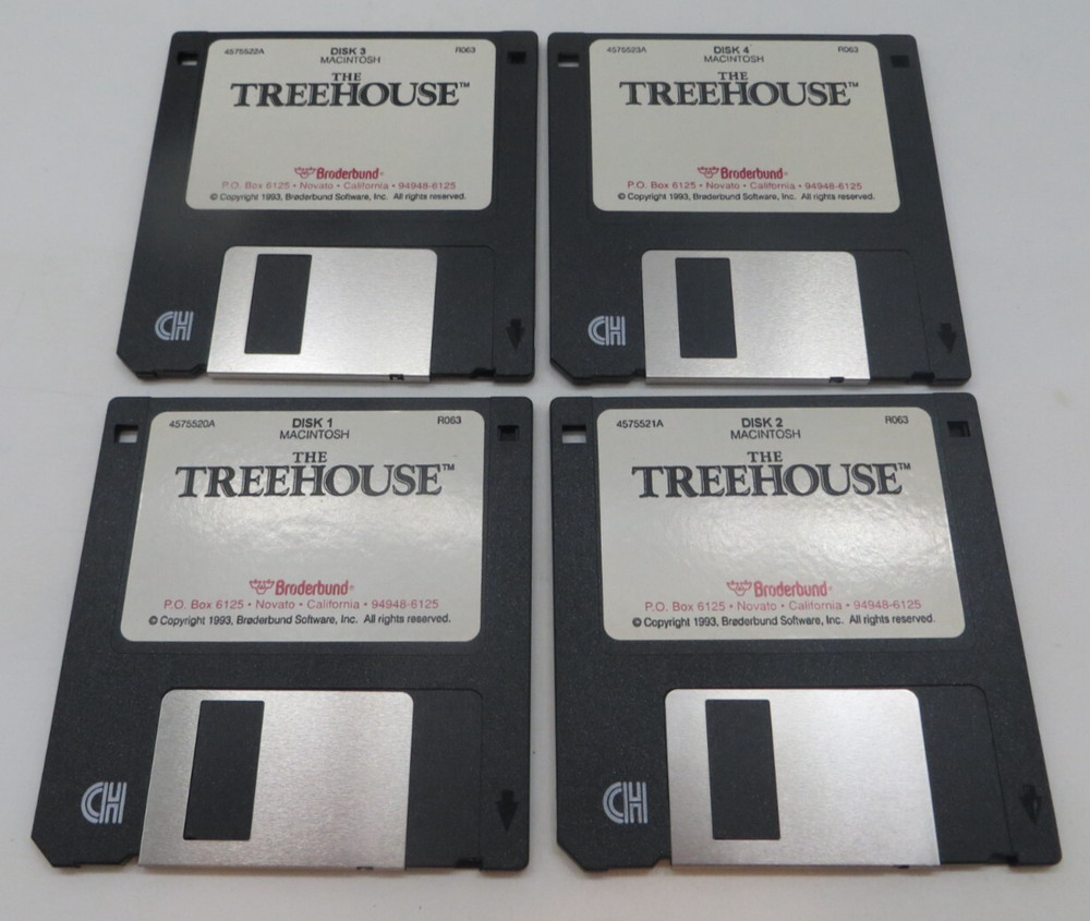 THE TREEHOUSE (MAC, 3.5" Floppy Disk) Broderbund 1992 Computer Software Big Box