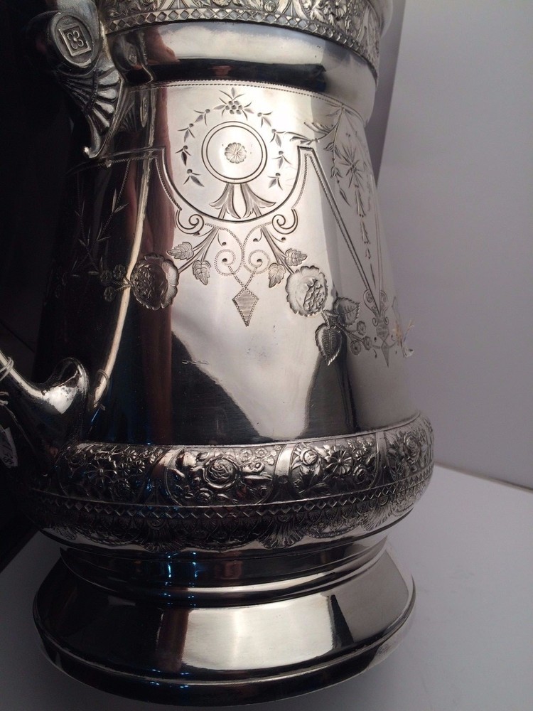 Beautiful Antique Silverplated Water Pitcher