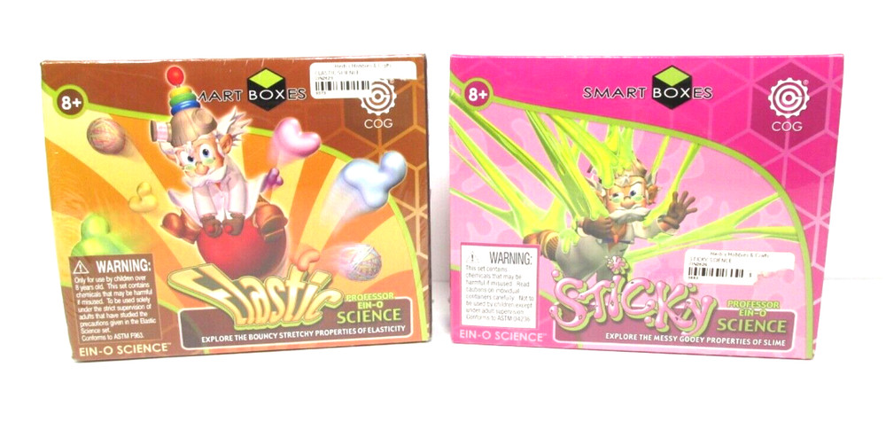 (2) Smart Boxes Elastic & Sticky Science Professor Ein-o NEW