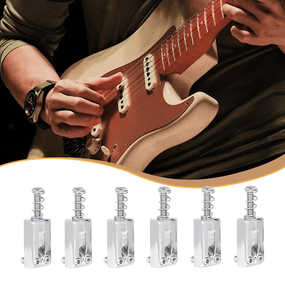 6Pcs Tremolo Bridge Saddles Components Structural Stability Replacements