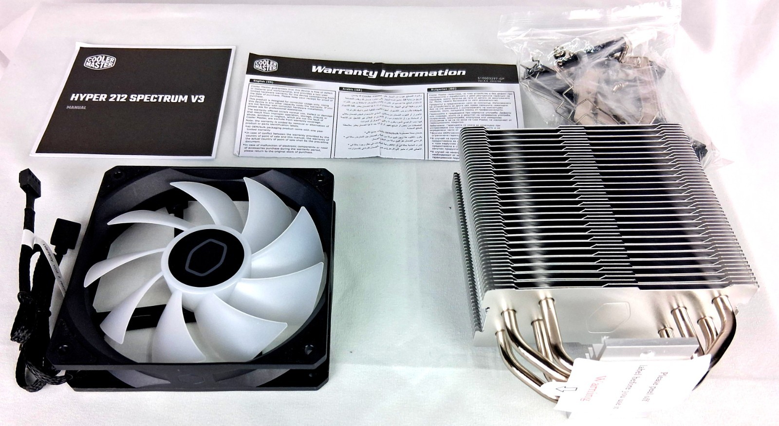 Cooler Master Hyper 212 Spectrum V3 CPU Cooler - 120mm Fan - Unused