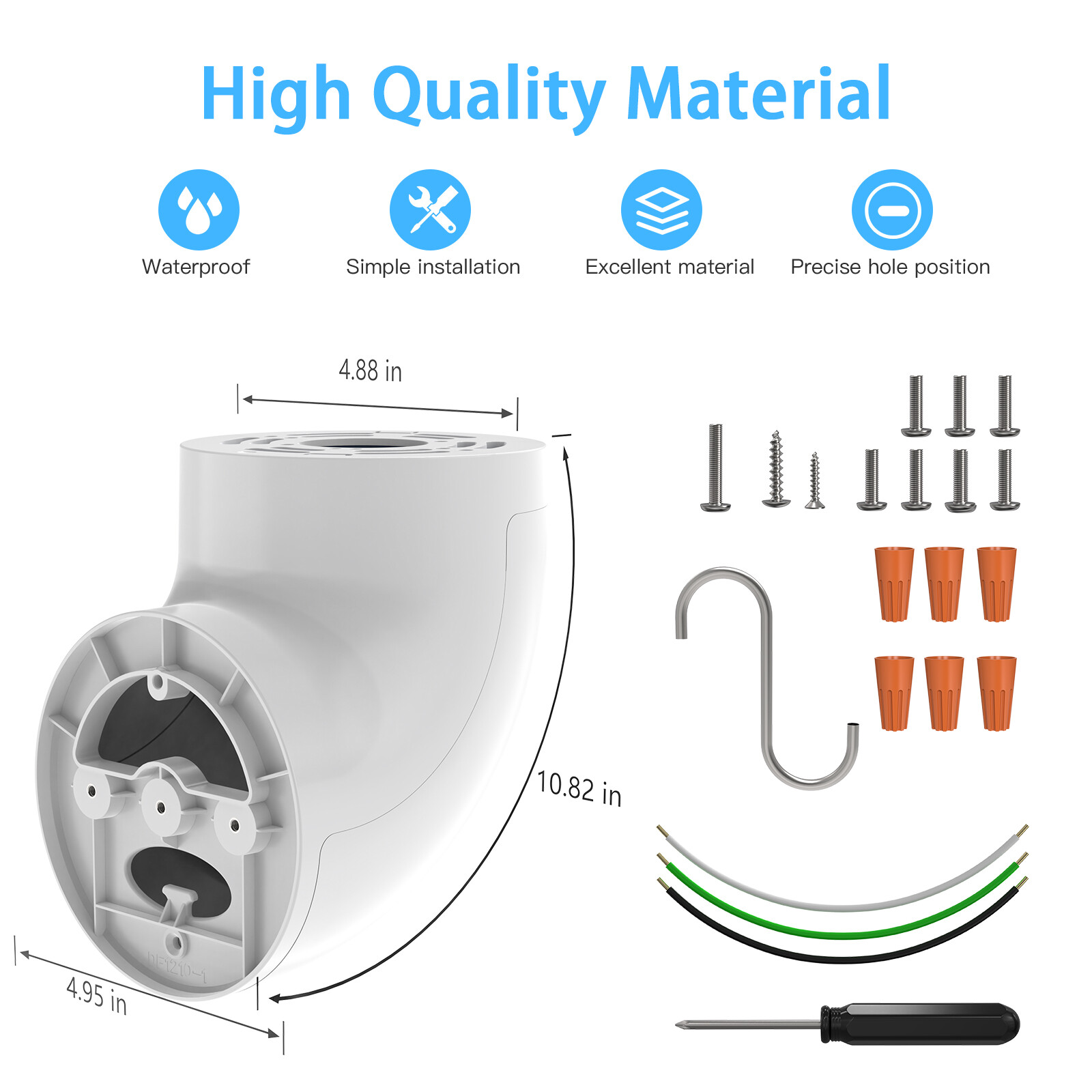Eave Mount for Ring Floodlight Cam Wired Plus/Pro,Ring Plug-In Mount