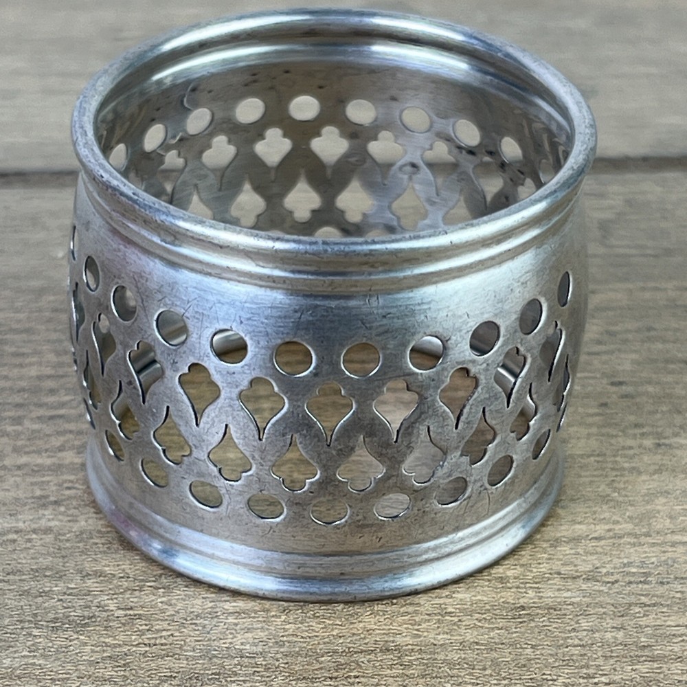 ANTIQUE GORHAM STERLING SILVER NAPKIN RING ORNATE MONOGRAM