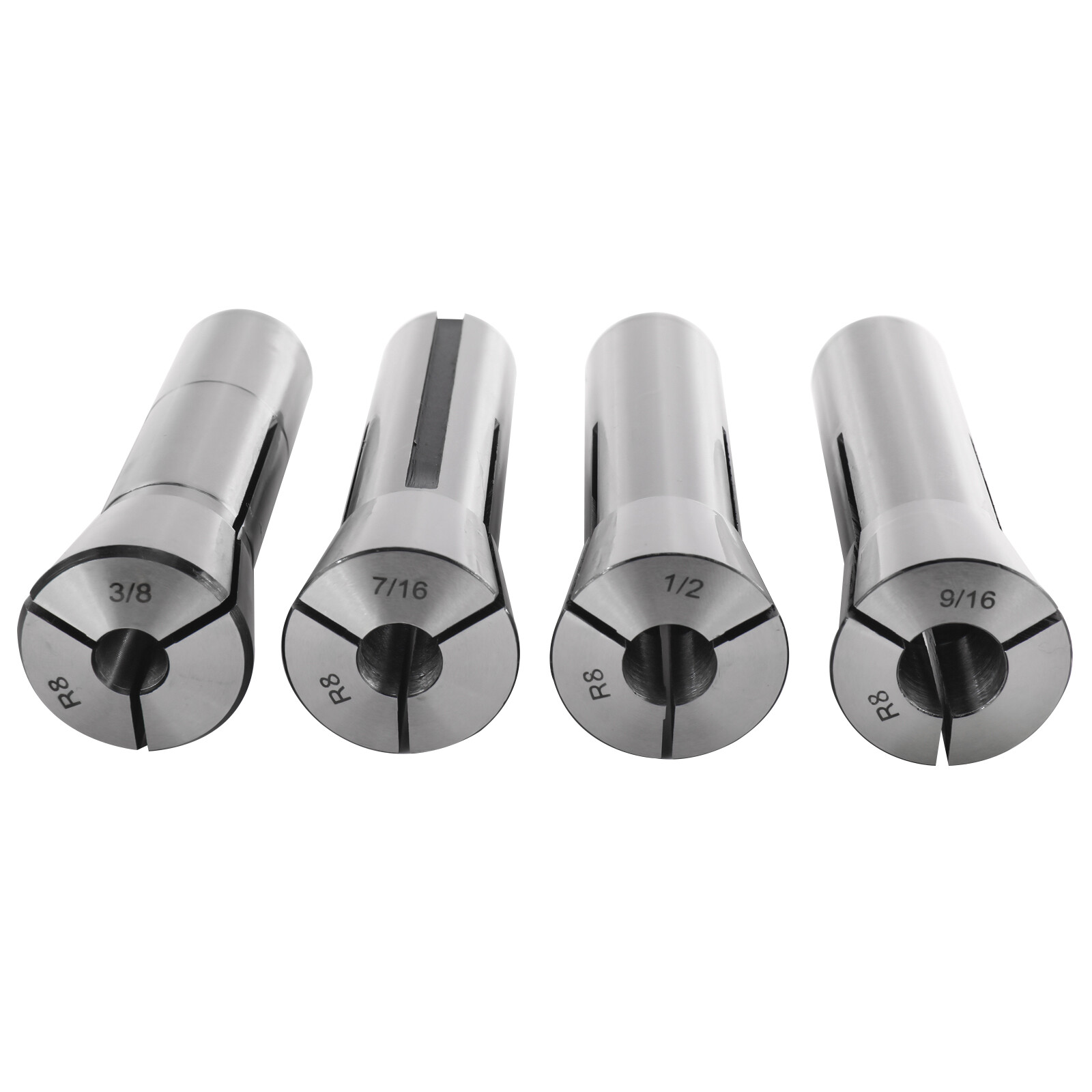 13Pcs Precision R8 Collet Set Mill Collets Set Taper Spindle for 1/8''-7/8''