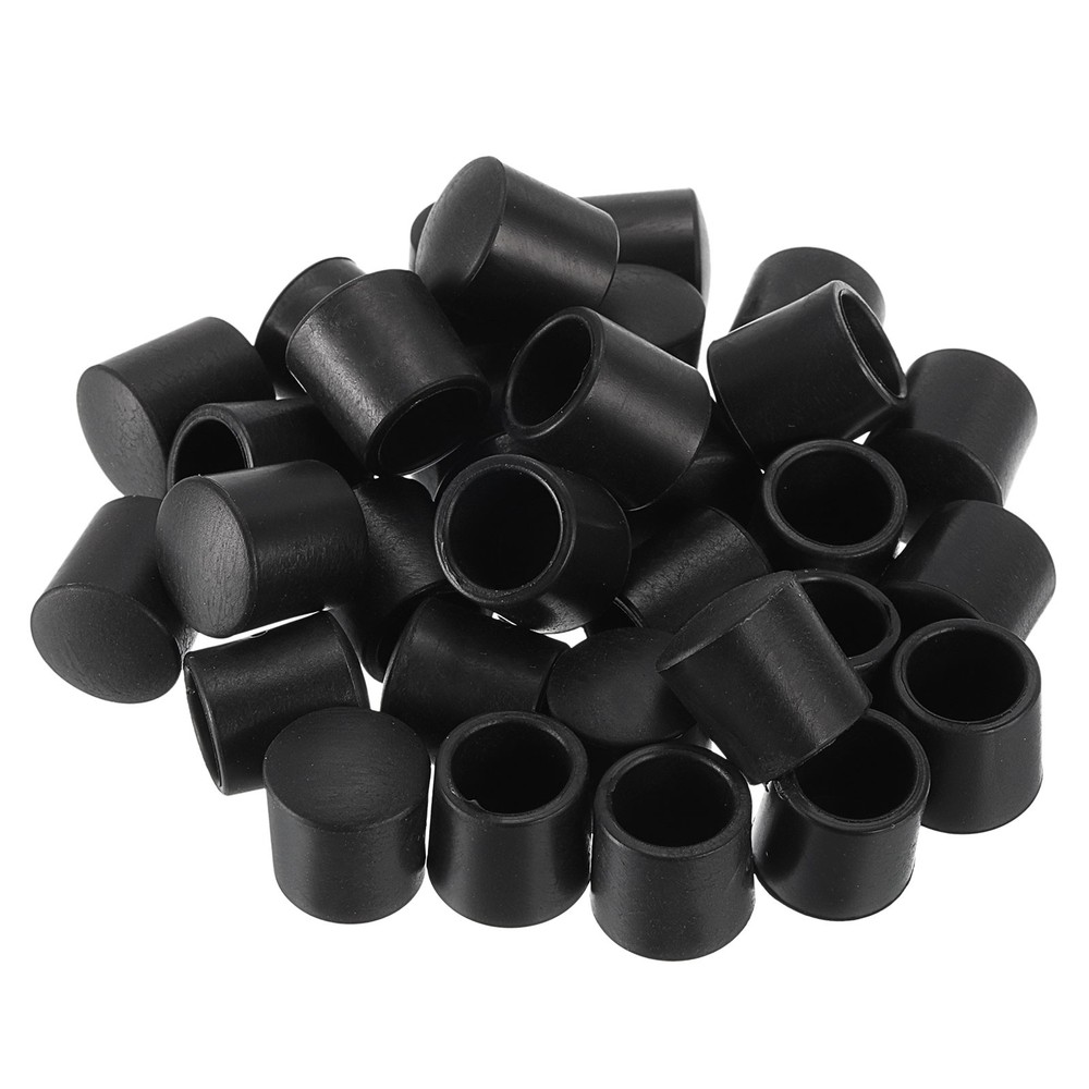 Door Stop Bumper Tips, 32Pcs - Rubber Door Stopper Tips Caps Replacement (Black)