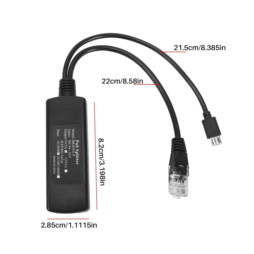 POE supply module standard isolated splitter 48V to 5V2.4A USB interface2497