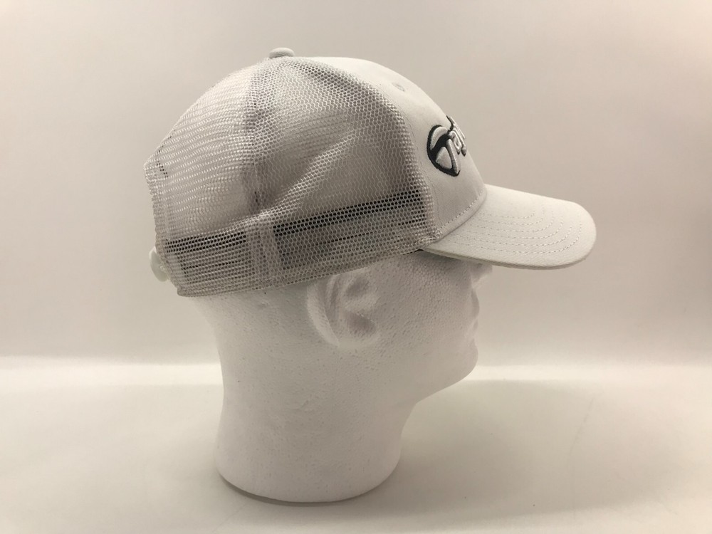 TaylorMade Golf Embroidered White Mesh Hat Cap One Size