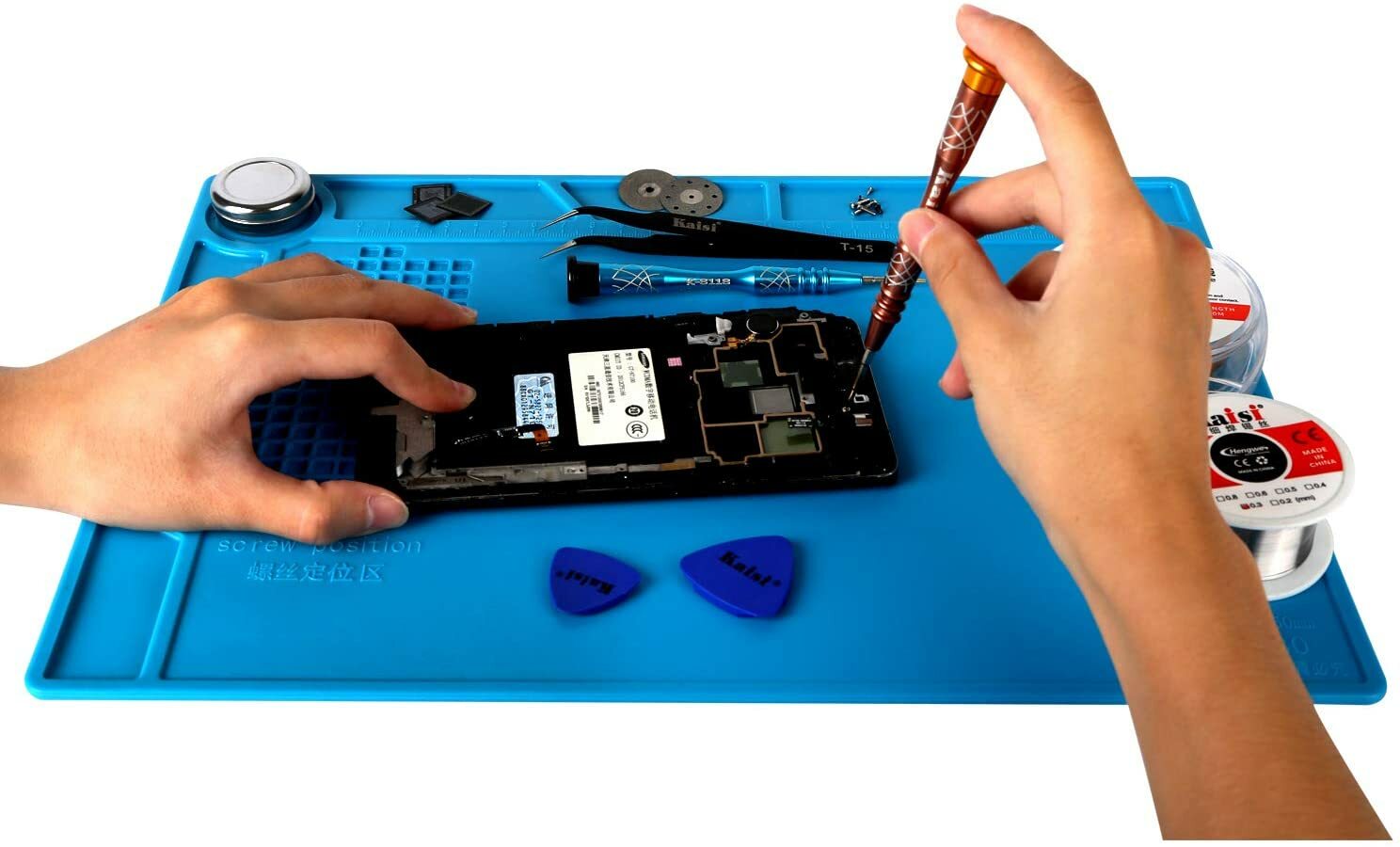 Anti-static Work Surface Mat Pad Heat Insulation Silicone Repair Tool For Phones