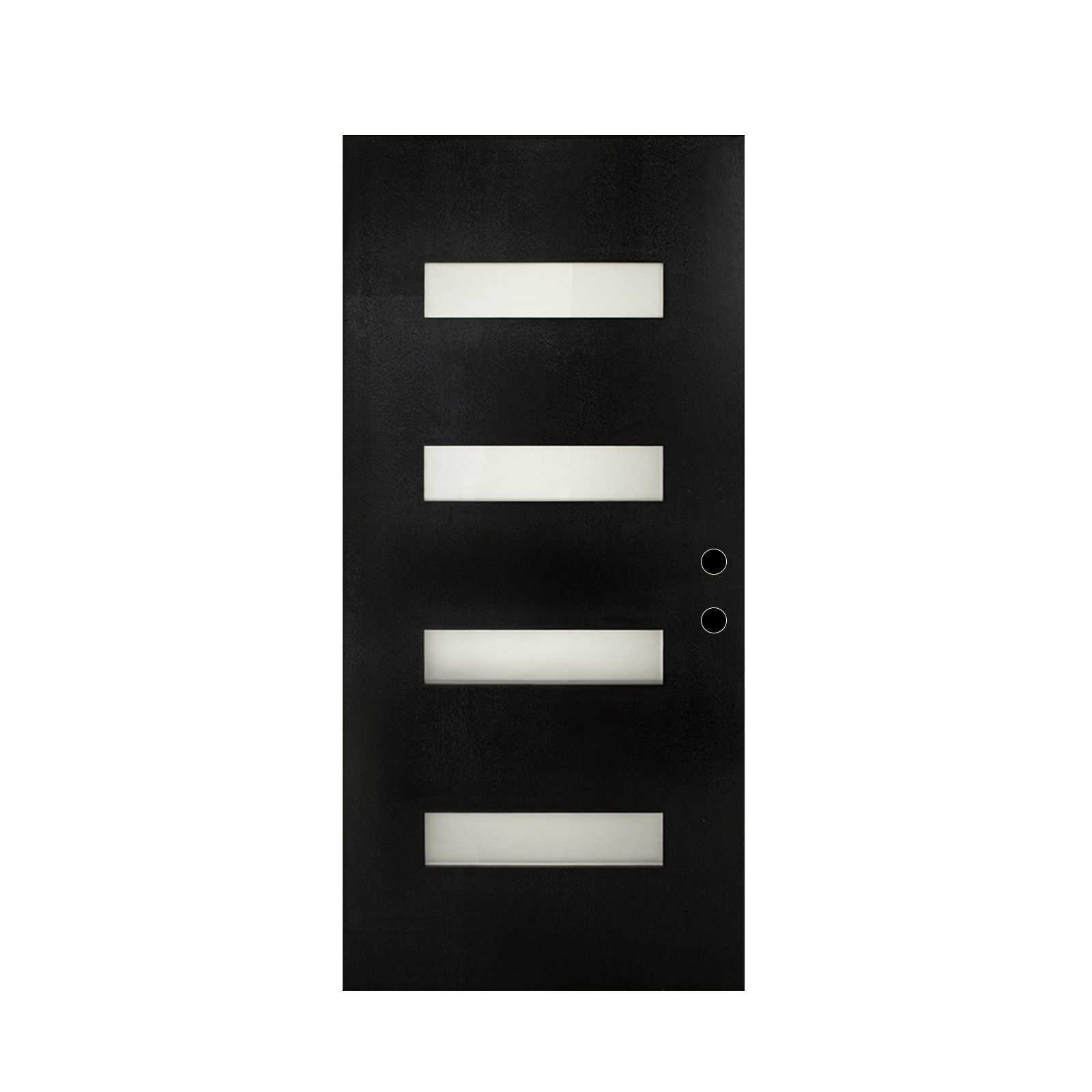 36"x80" Black Fiberglass Exterior Door Slab LH Inswing Pre-Cut Hinge & Lock