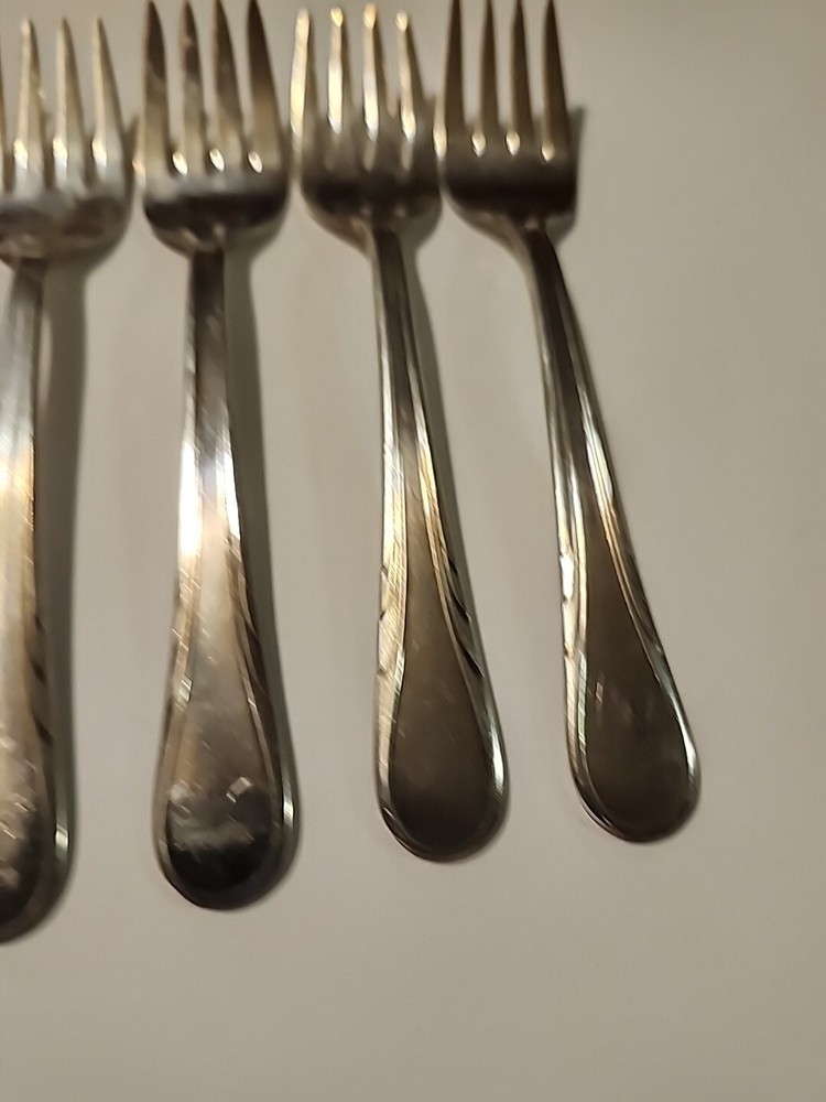4 R.C.CO. Argyle plate Flatware Pcs Salad Fork RCCO