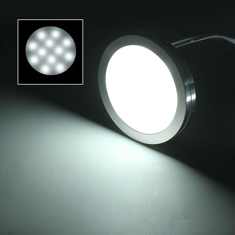 4PCS Under Cabinet LED Lighting Kit Hardwired Wall Puck Light Lights Wired US