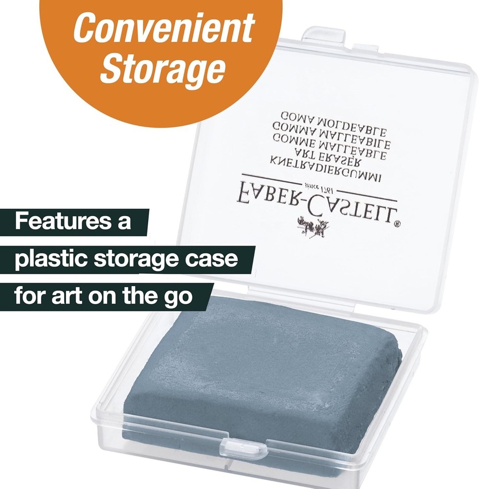 Versatile Kneadable Eraser for Artists - Grey with Convenient Storage Case