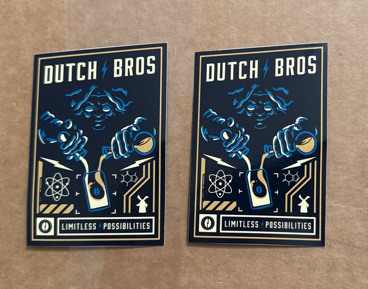 2 Dutch Bros Limitless Possibilities January Surprise Sticker. Brand New 2026